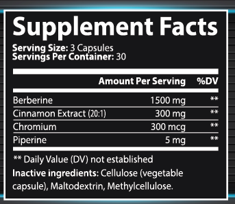 Berberine/Cinnamon/Chromium Blend with Piperine