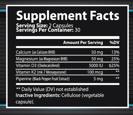 5,000 IU Vitamin D3 with Vitamin K2