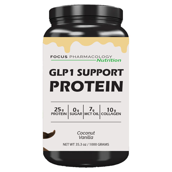 Focus Pharmacology GLP-1 Support Whey Protein Isolate + Collagen + MCT Oil
