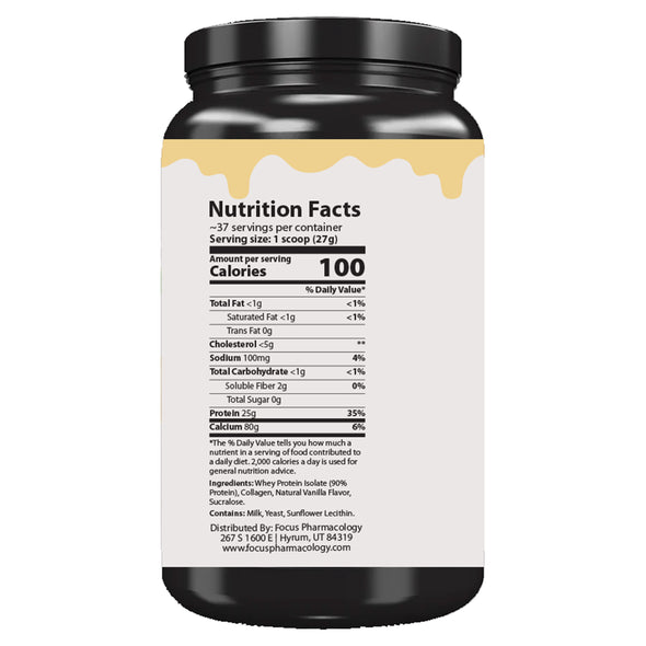 Focus Pharmacology Whey Protein Isolate + Collagen