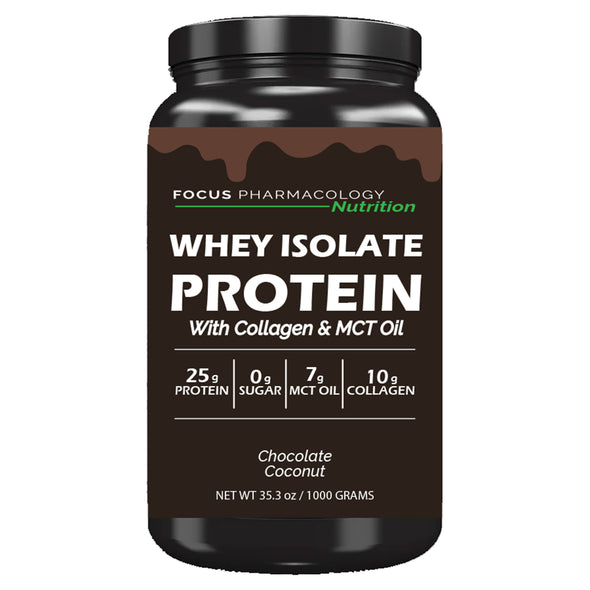 Focus Pharmacology Whey Protein Isolate + Collagen + MCT Oil